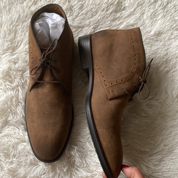 Johnston & Murphy  brown chukka suede ankle boots main image 7